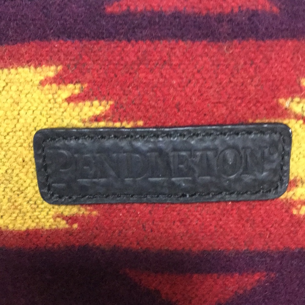 Pendleton wool saddle blanket tote duffel bag rodeo country NFR cowgirl EUC - Picture 4 of 12